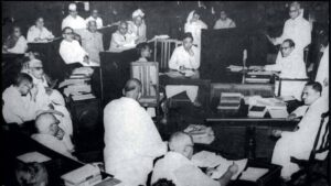 संविधान सभा हॉल का एक दृश्य